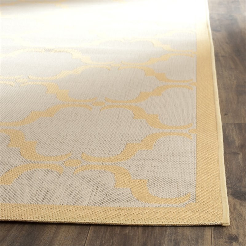 Safavieh Courtyard 8' x 11' Rug in Beige and Yellow