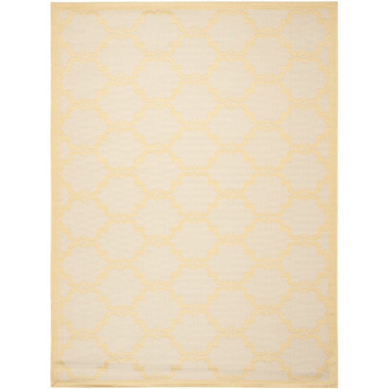 Safavieh Courtyard 8' x 11' Rug in Beige and Yellow