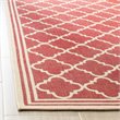 Safavieh Linden 100 2' x 8' Runner Rug in Red and Creme