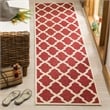 Safavieh Linden 100 2' x 8' Runner Rug in Red and Creme