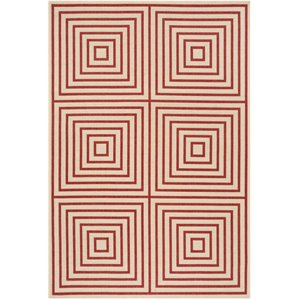 Safavieh Linden 100 5'1&quot x 7'6&quot Rug in Red and Creme