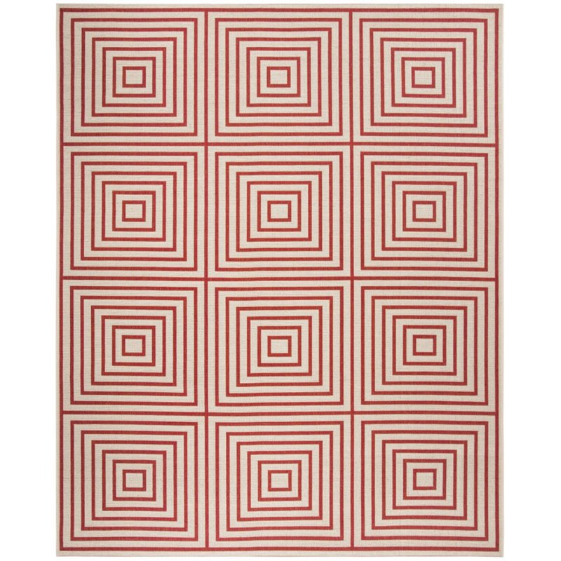 Safavieh Linden 100 8' x 10' Rug in Red and Creme