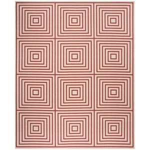 Safavieh Linden 100 8' x 10' Rug in Red and Creme