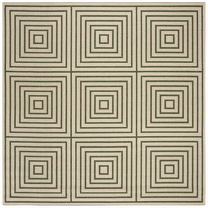 Safavieh Linden 100 6'7&quot Square Rug in Cream and Green