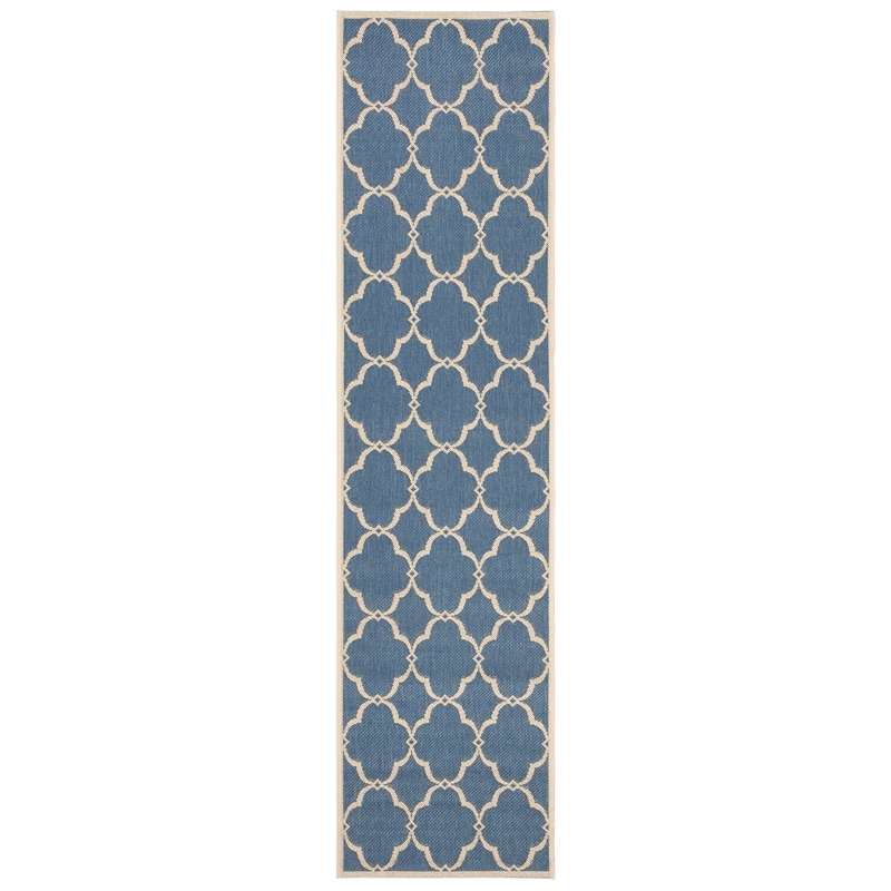 Safavieh Linden 100 2' x 8' Runner Rug in Beige and Cream