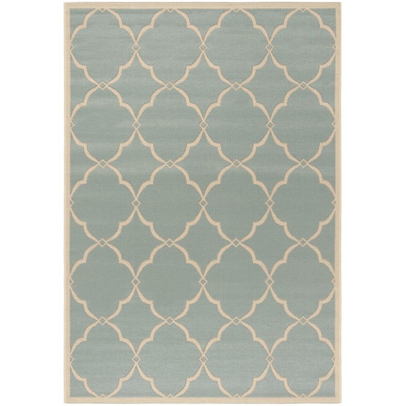 Safavieh Linden 100 4' x 6' Rug in Aqua and Cream