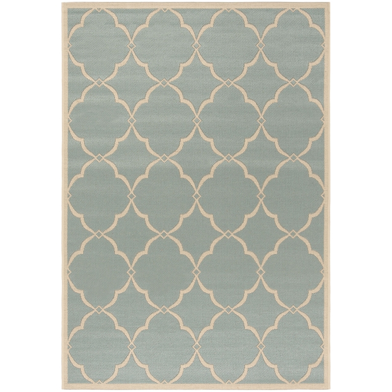 Safavieh Linden 100 9' x 12' Rug in Aqua and Cream