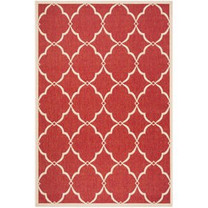 Safavieh Linden 100 4' x 6' Rug in Red and Creme