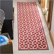 Safavieh Linden 100 2' x 8' Runner Rug in Red and Creme