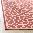 Safavieh Linden 100 8' x 10' Rug in Red and Creme
