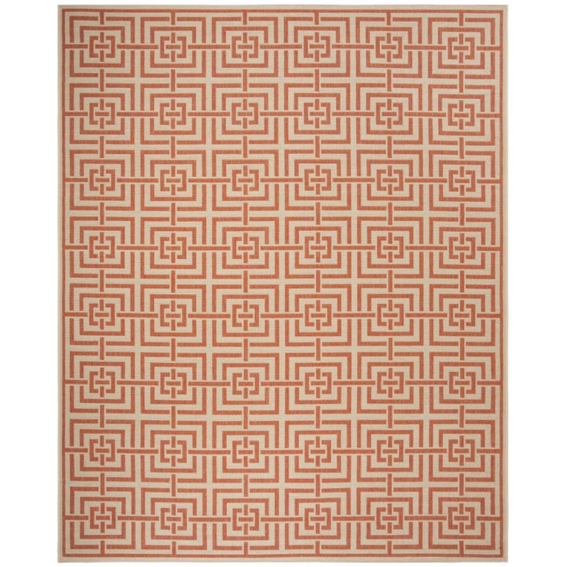 Safavieh Linden 100 8' x 10' Rug in Cream and Rust