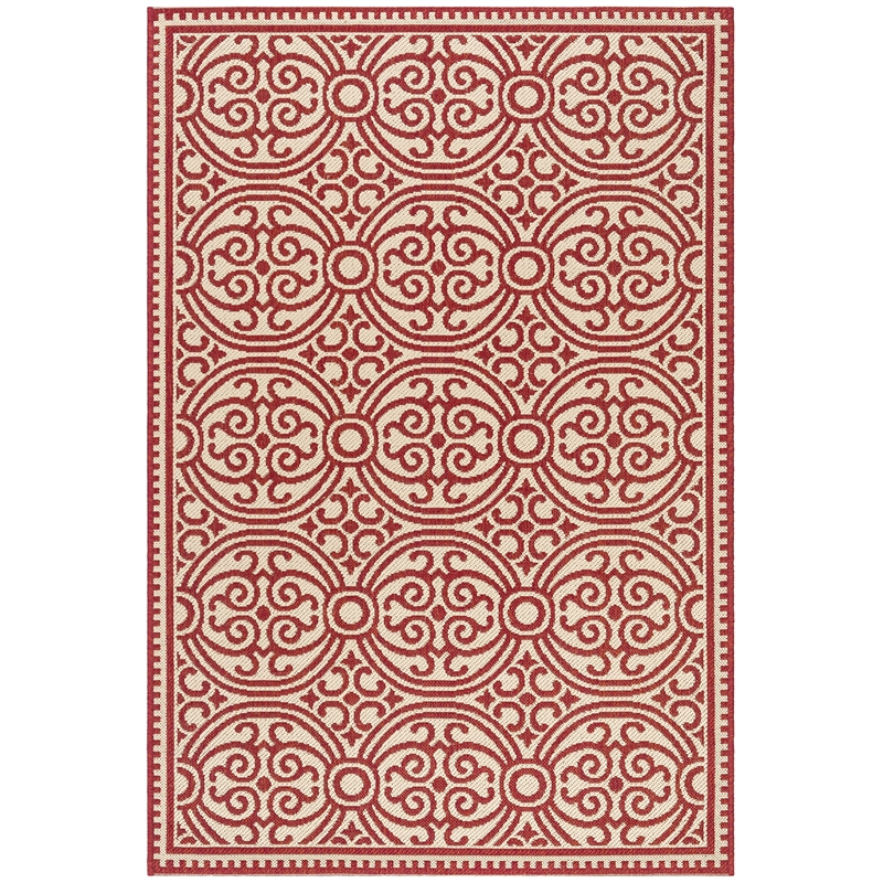 Safavieh Linden 100 8' x 10' Rug in Red and Creme