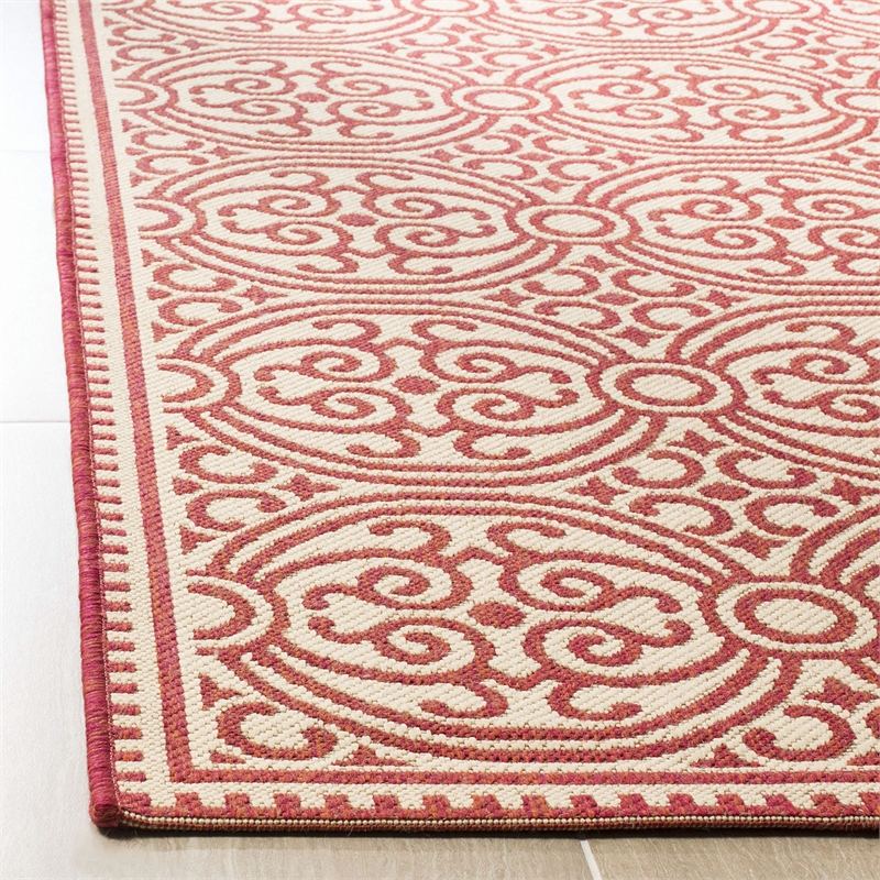 Safavieh Linden 100 8' x 10' Rug in Red and Creme