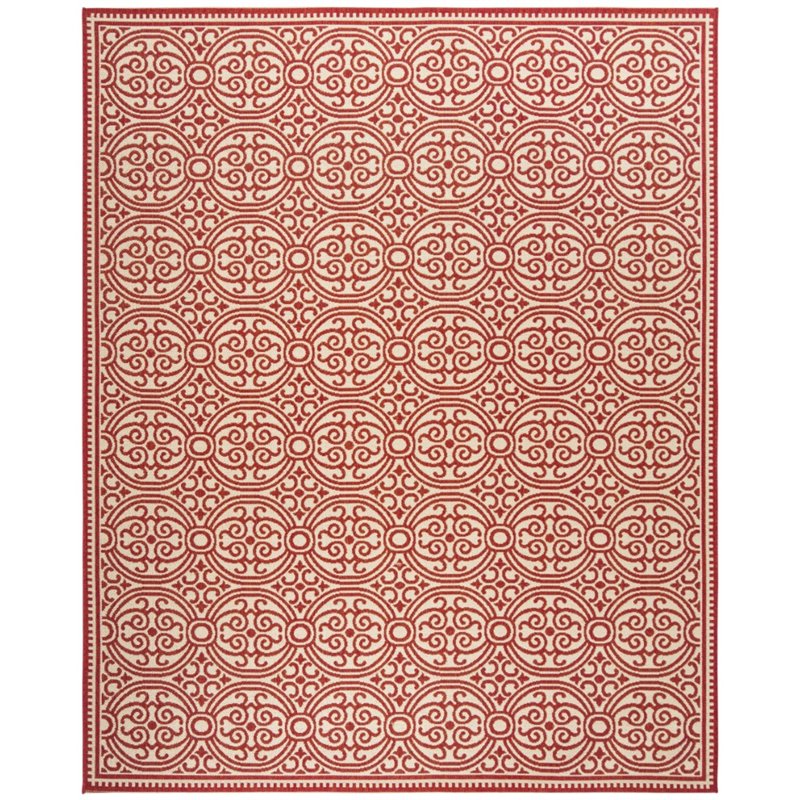 Safavieh Linden 100 9' x 12' Rug in Red and Creme