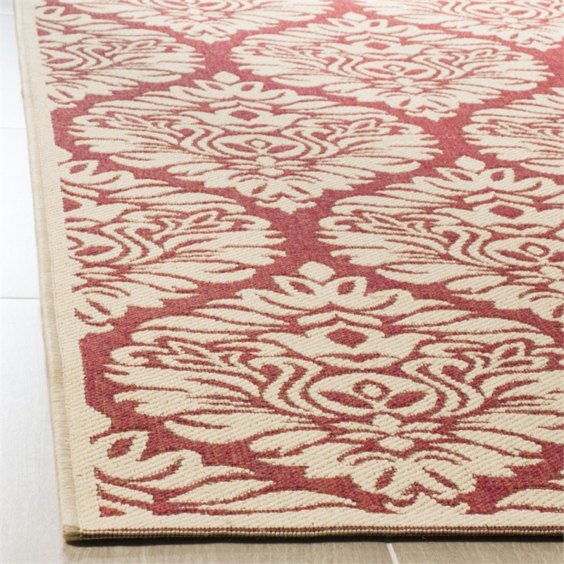 Safavieh Linden 100 9' x 12' Rug in Red and Creme