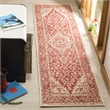 Safavieh Linden 100 2' x 8' Runner Rug in Red and Creme