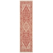 Safavieh Linden 100 2' x 8' Runner Rug in Red and Creme