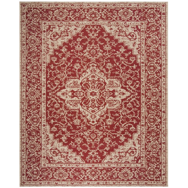 Safavieh Linden 100 9' x 12' Rug in Red and Creme