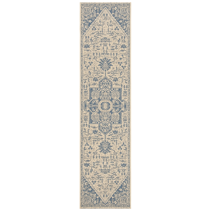 Safavieh Linden 100 2' x 8' Runner Rug in Red and Creme