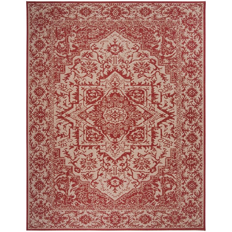Safavieh Linden 100 9' x 12' Rug in Red and Creme
