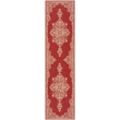 Safavieh Linden 100 2' x 8' Runner Rug in Red and Creme