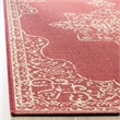 Safavieh Linden 100 2' x 8' Runner Rug in Red and Creme