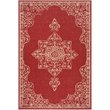 Safavieh Linden 100 4' x 6' Rug in Red and Creme
