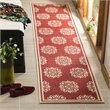 Safavieh Linden 100 2' x 8' Runner Rug in Red and Creme
