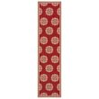 Safavieh Linden 100 2' x 8' Runner Rug in Red and Creme