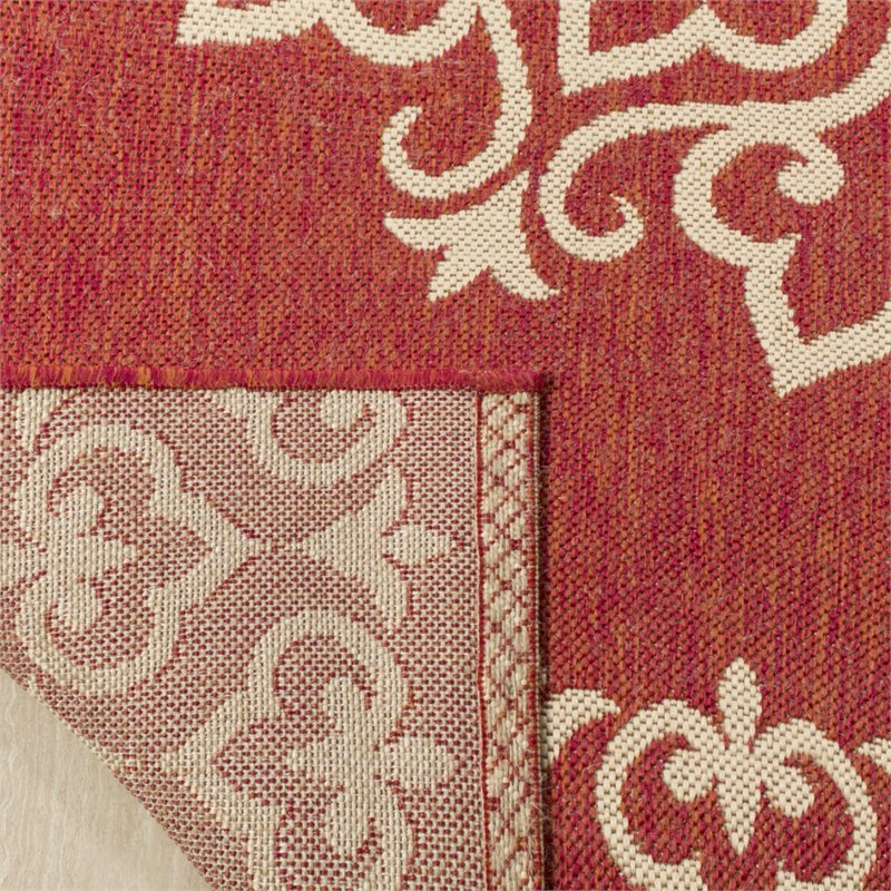 Safavieh Linden 100 8' x 10' Rug in Red and Creme