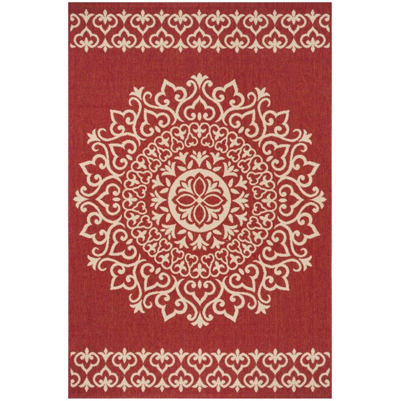 Safavieh Linden 100 8' x 10' Rug in Red and Creme