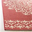 Safavieh Linden 100 9' x 12' Rug in Red and Creme