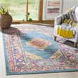 Safavieh Madison 4' x 6' Rug in Light Blue and Orange