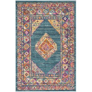 Safavieh Madison 4' x 6' Rug in Light Blue and Orange