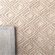 Safavieh Trace 200 6' Square Hand Tufted Wool Rug in Beige and Beige