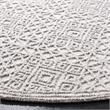 Safavieh Trace 200 6' Round Hand Tufted Wool Rug in Gray and Gray