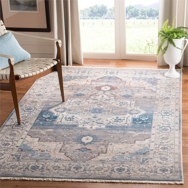 Safavieh Vintage 3' x 5' Rug in Gray and Blue
