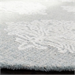 Safavieh Abstract 6' Round Hand Tufted Wool Rug in Aqua and Ivory