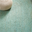 Safavieh Natural Fiber 7' Round Hand Woven Jute Rug in Aqua