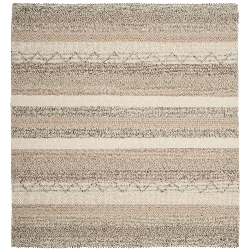 Safavieh Natura 8' Square Hand Woven Wool Rug in Beige