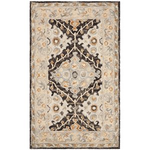 Safavieh Aspen 2'3&quot x 5' Hand Tufted Wool Rug in Beige and Brown
