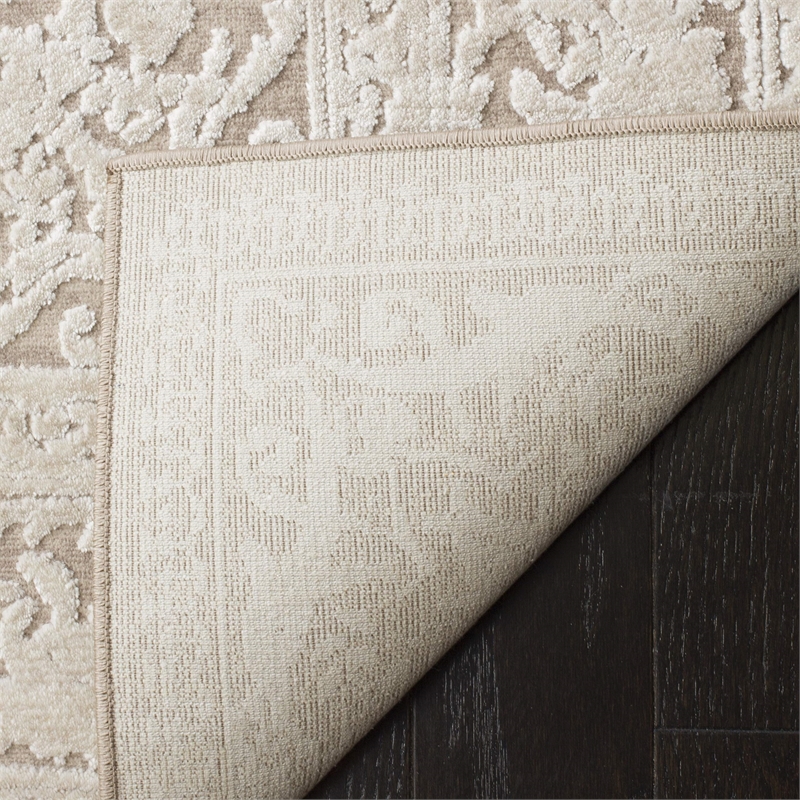 Safavieh Reflection 5' Square Rug in Beige and Cream
