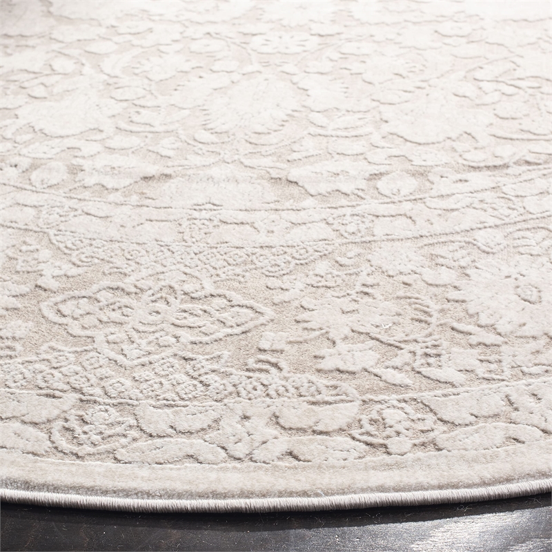 Safavieh Reflection 5' Round Rug in Beige and Cream