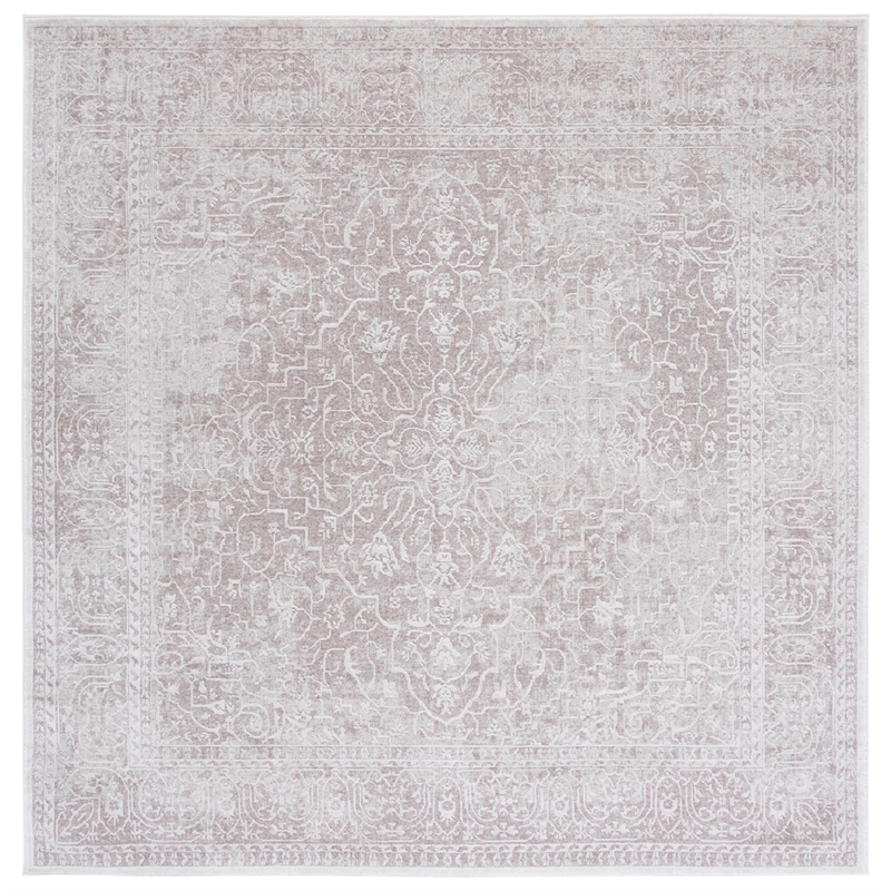 Safavieh Reflection 5' Square Rug in Beige and Cream
