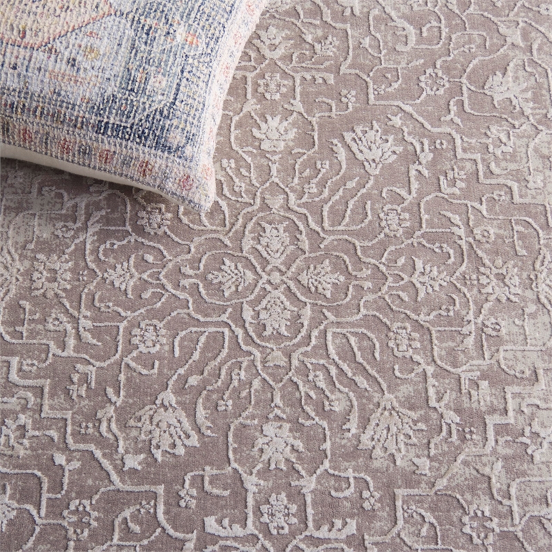 Safavieh Reflection 5' Square Rug in Beige and Cream