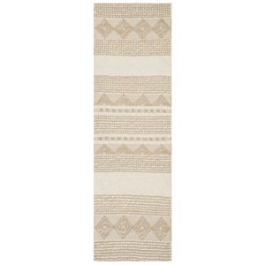 Safavieh Natura 2'3&quot x 14'' Hand Woven Wool Runner Rug in Beige