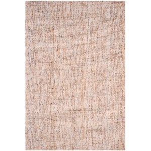 Safavieh Abstract 5' x 8' Hand Tufted Wool Rug in Beige and Rust