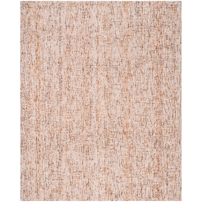 Safavieh Abstract 9' x 12' Hand Tufted Wool Rug in Beige and Rust