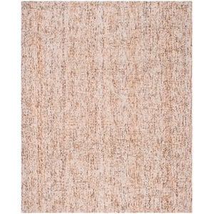 Safavieh Abstract 9' x 12' Hand Tufted Wool Rug in Beige and Rust
