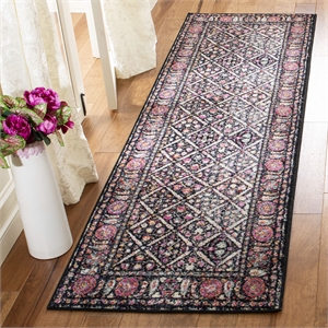 Safavieh Adirondack 6' x 9' Rug in Black and Fuchsia